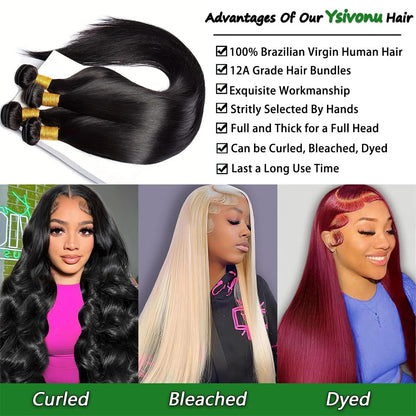 Thick and glossy straight hair wefts showcasing healthy ends and cuticle alignment