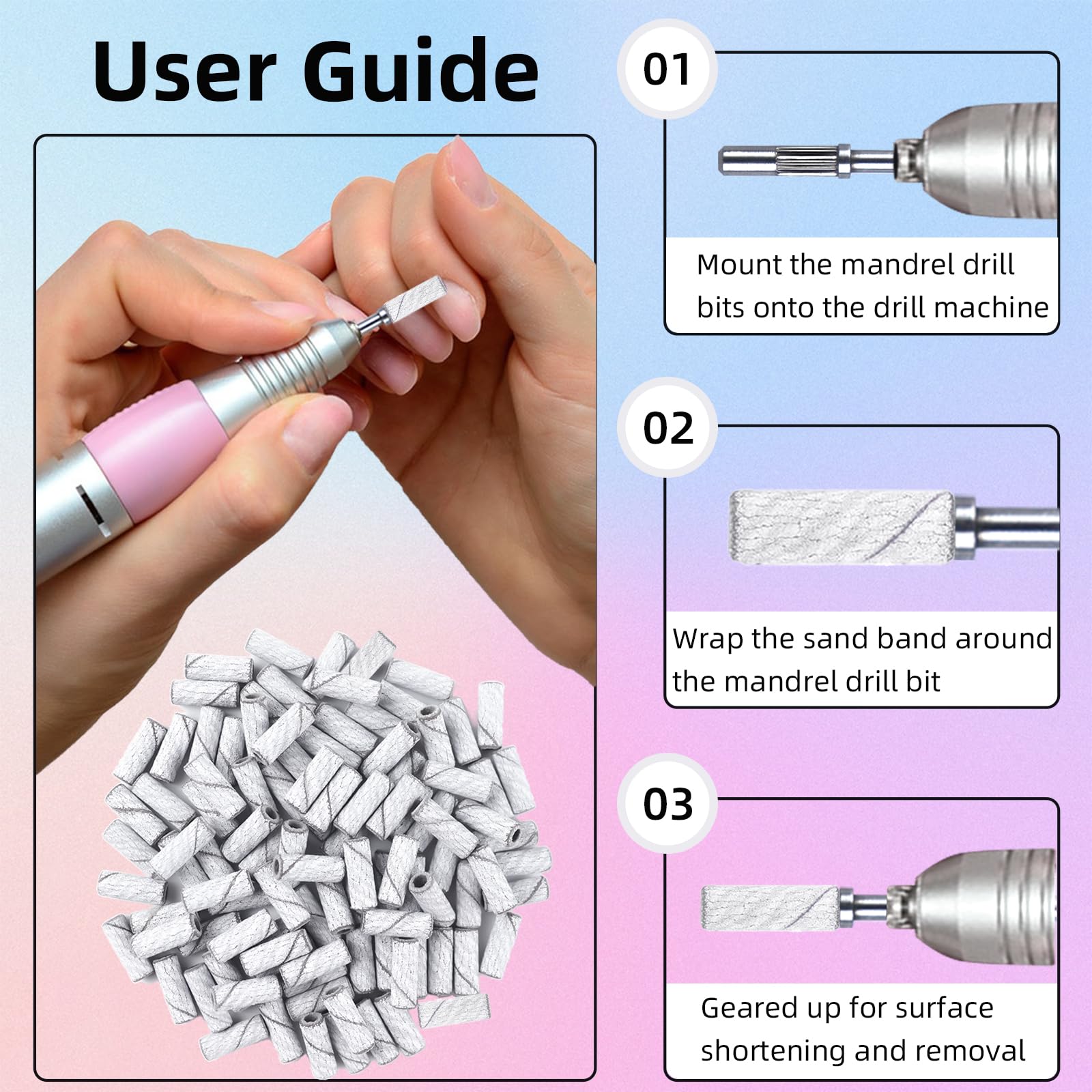 Tkyzms nail accessory kit contents spread out