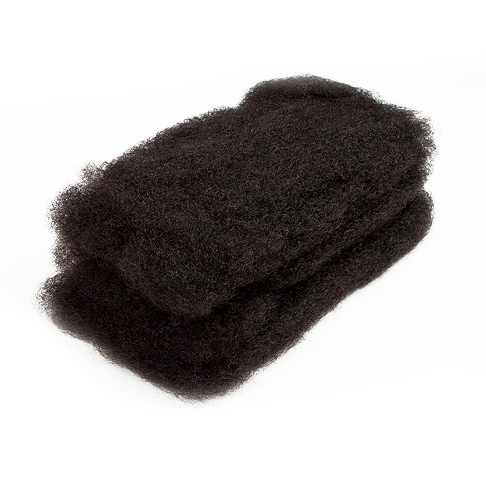 Unprocessed kinky curly human hair extension bundle detailing its soft texture.