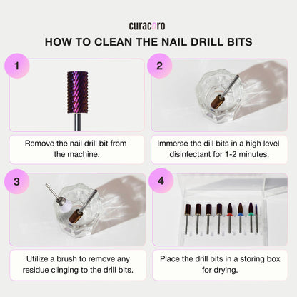 Packaging of authentic imported Curacoro nail drill bit