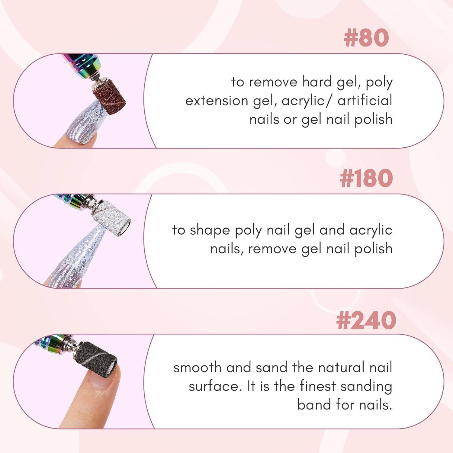 Makartt manicure and pedicure prep tool highlighting the high quality durable abrasive texture.