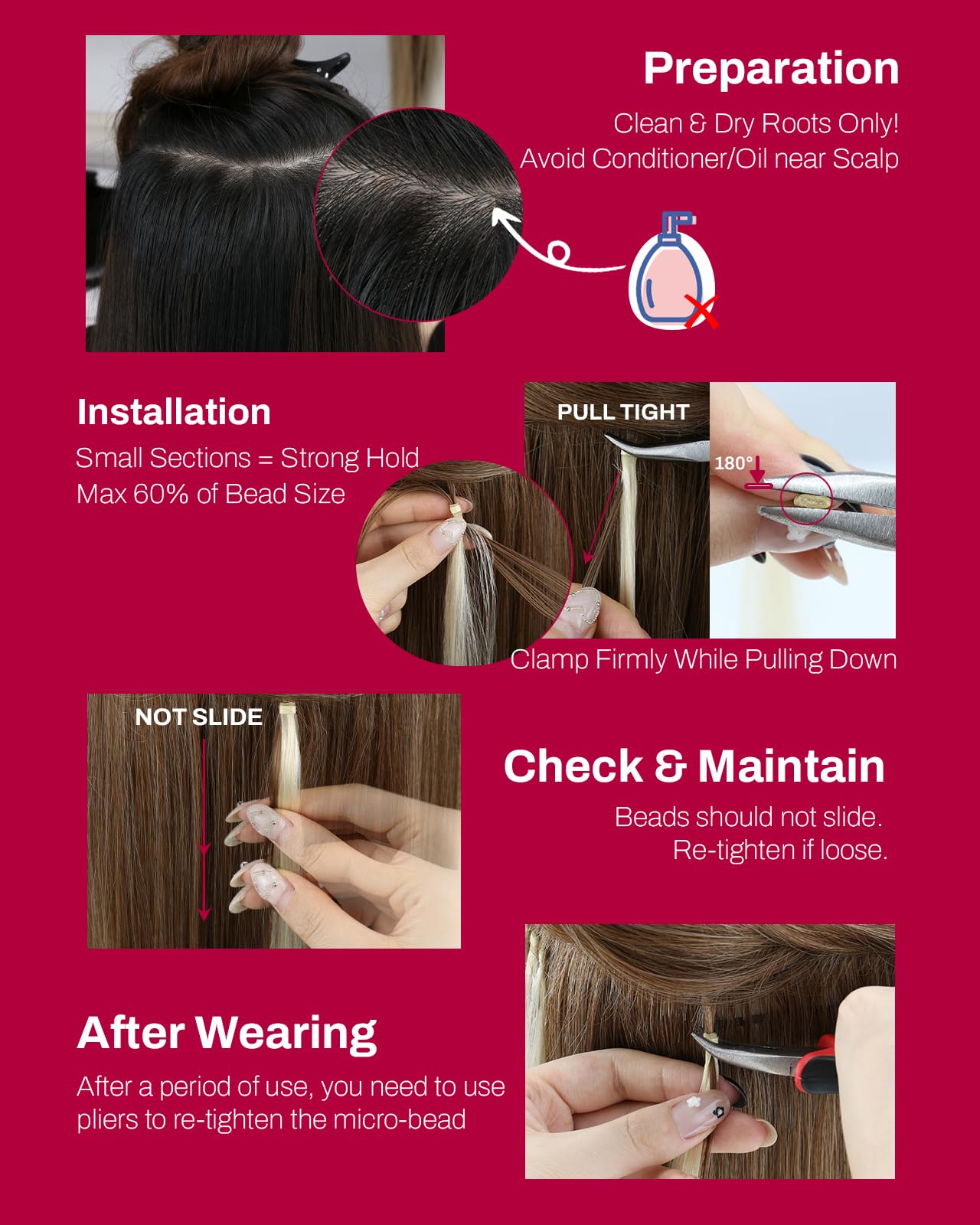 Texture and shine showcase of the silky straight Moresoo jet black human hair bundles