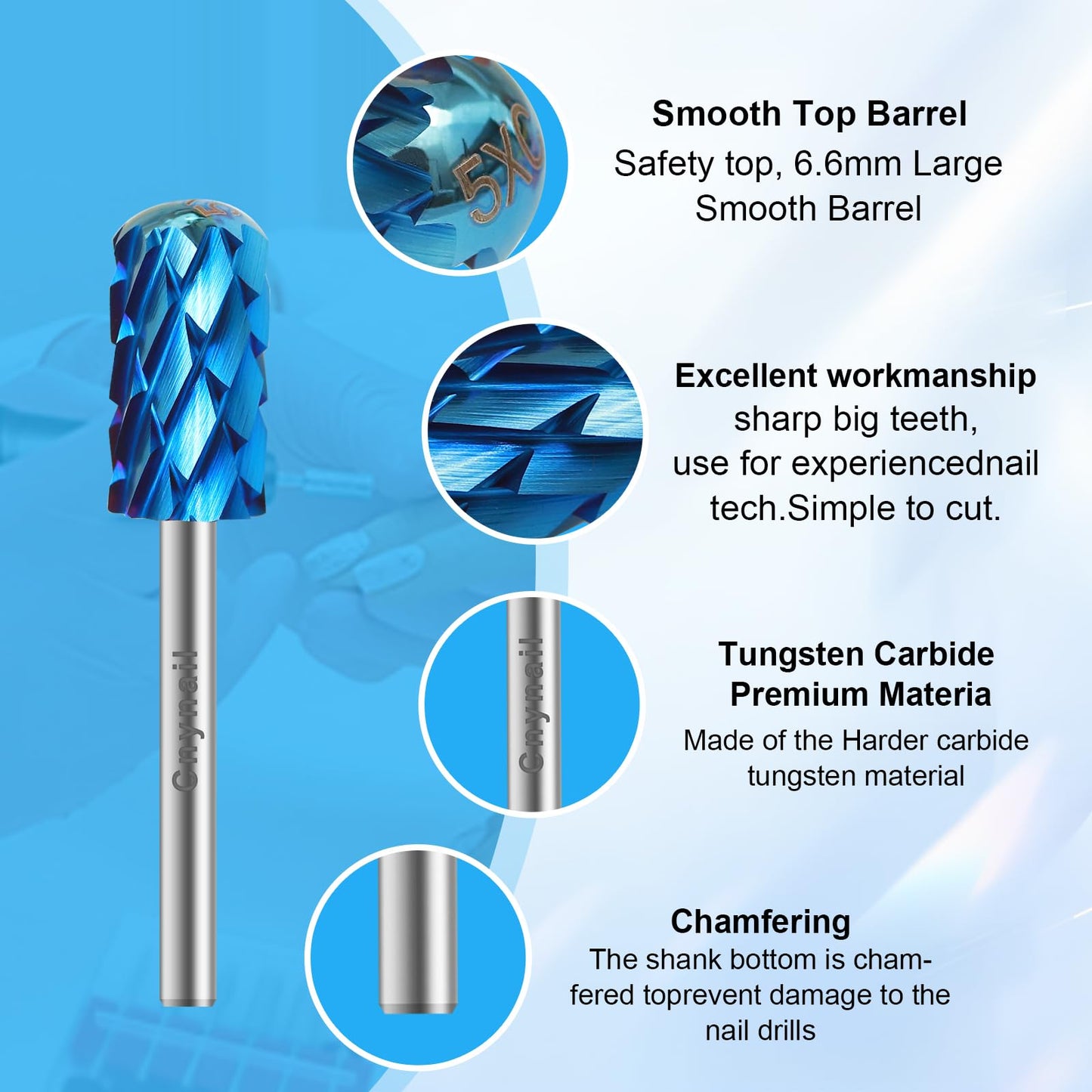 Cnynail nail drill bit compatible with electric e-file