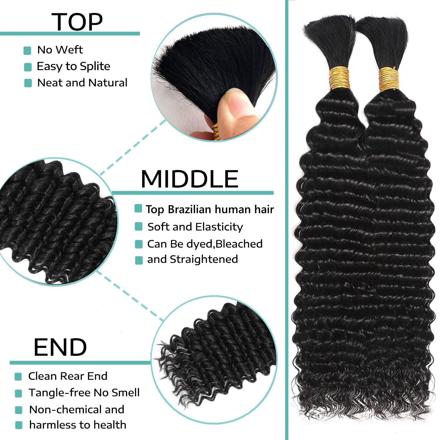 Model showcasing finished boho knotless braids hairstyle using unprocessed Brazilian human hair.