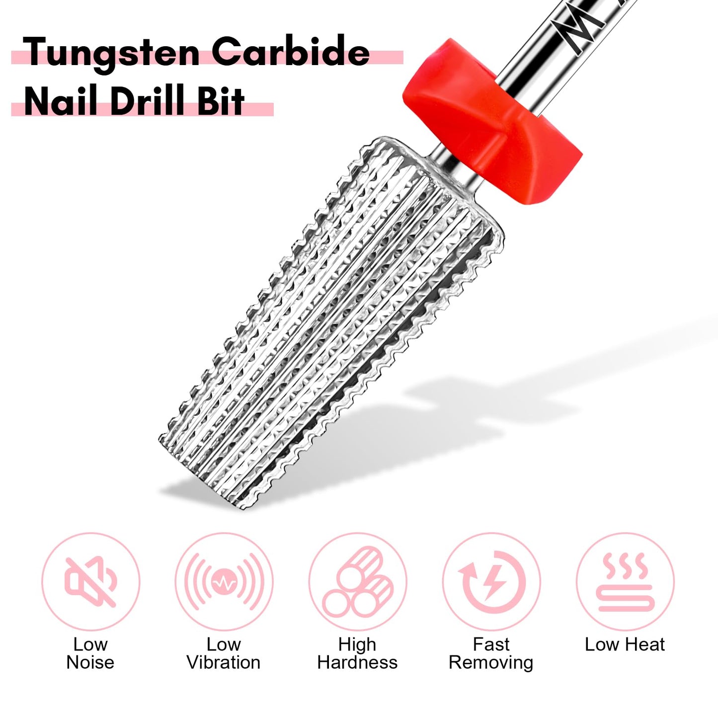 Makartt silver drill bit for acrylic nail removal