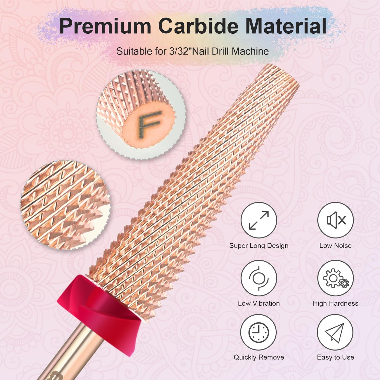 Depvko professional safety nail drill bit showing the three thirty second inch universal shank size