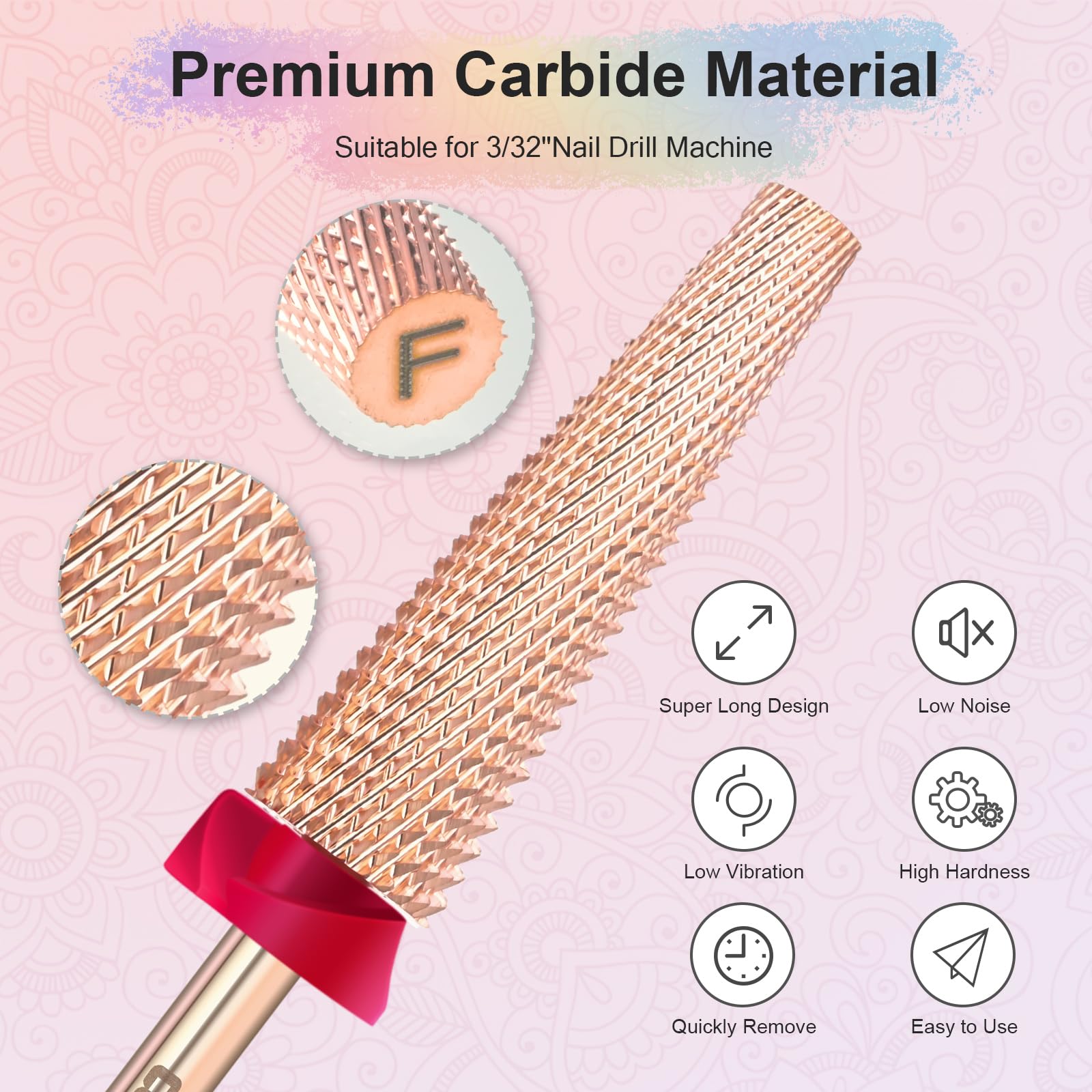 Depvko professional safety nail drill bit showing the three thirty second inch universal shank size