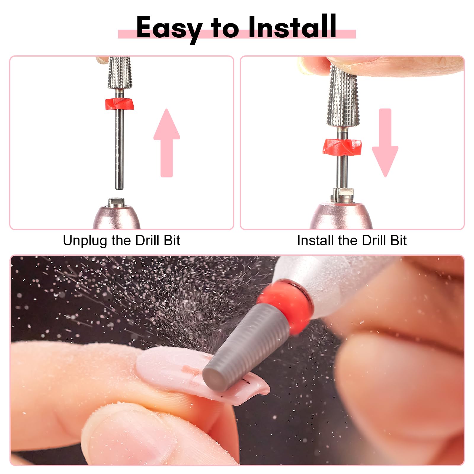 Makartt nail drill bit showing grit texture detail