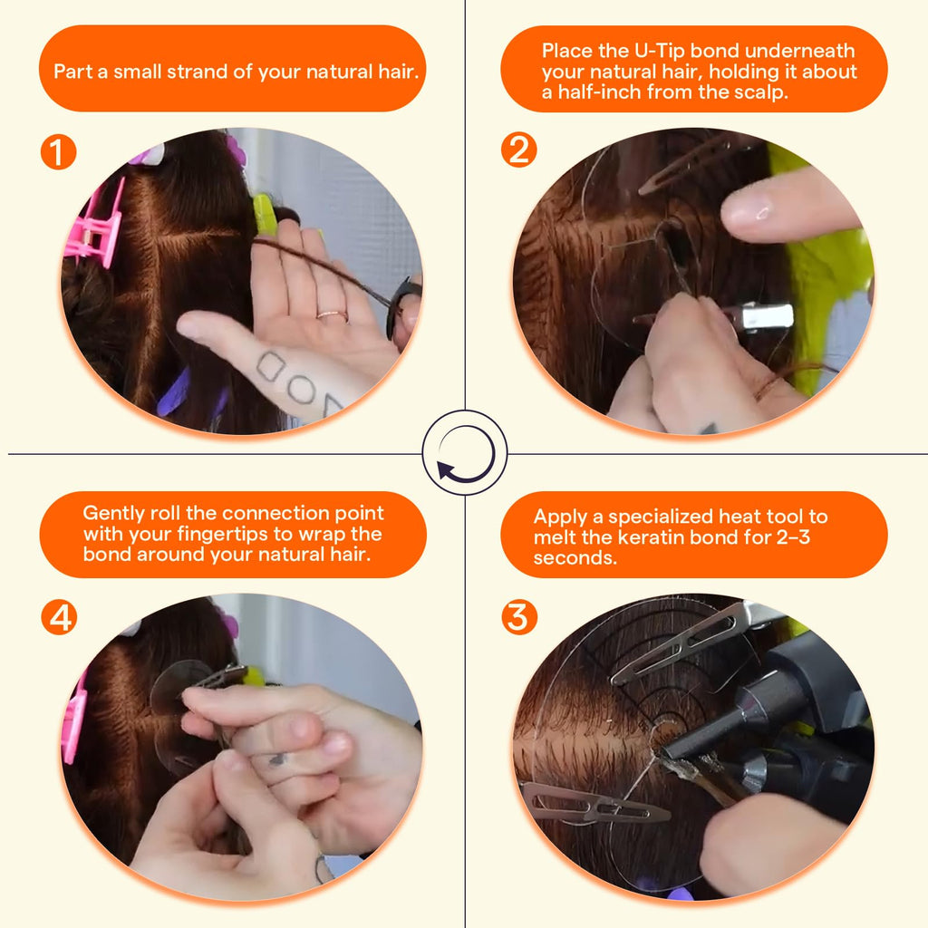 Side angle view of the professional fusion nail U tip extensions.