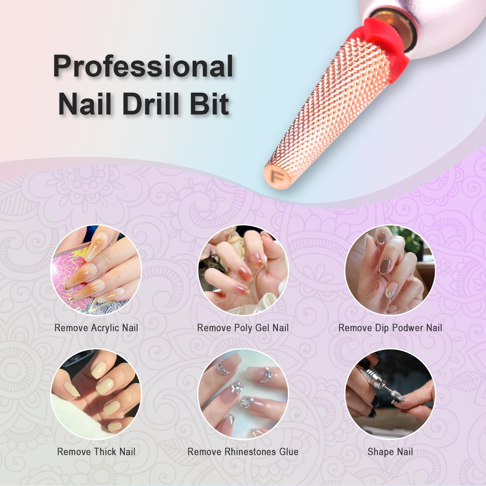 Depvko super long premium e file bit in packaging for professional salon and home manicure pedicure use