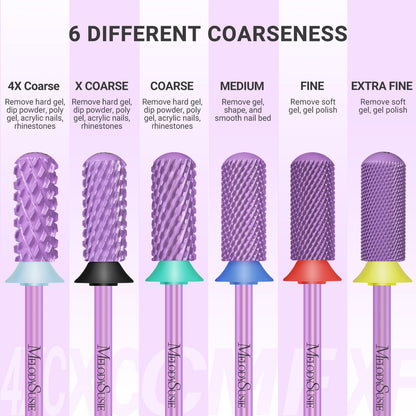 Professional manicure nail bit cross-cut design