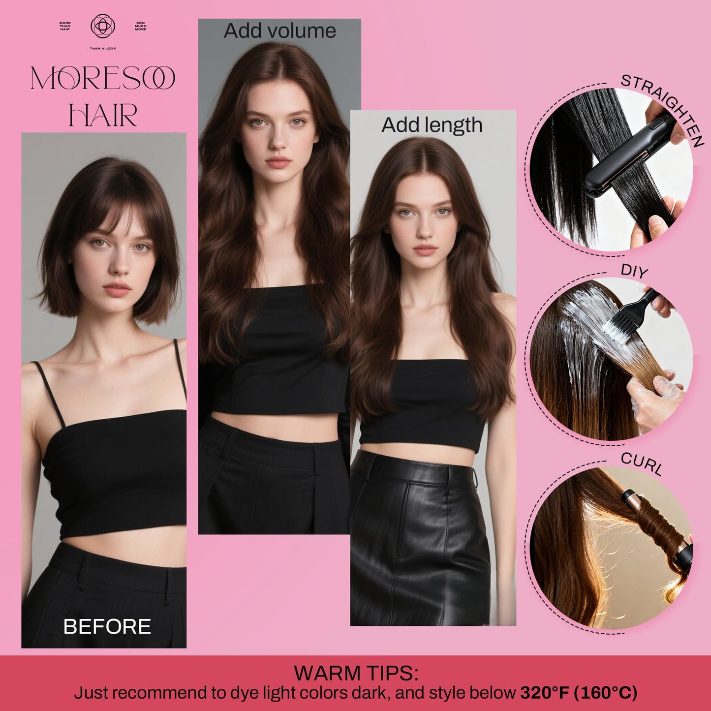 Sleek straight black tape in hair extensions showing 20 pieces set