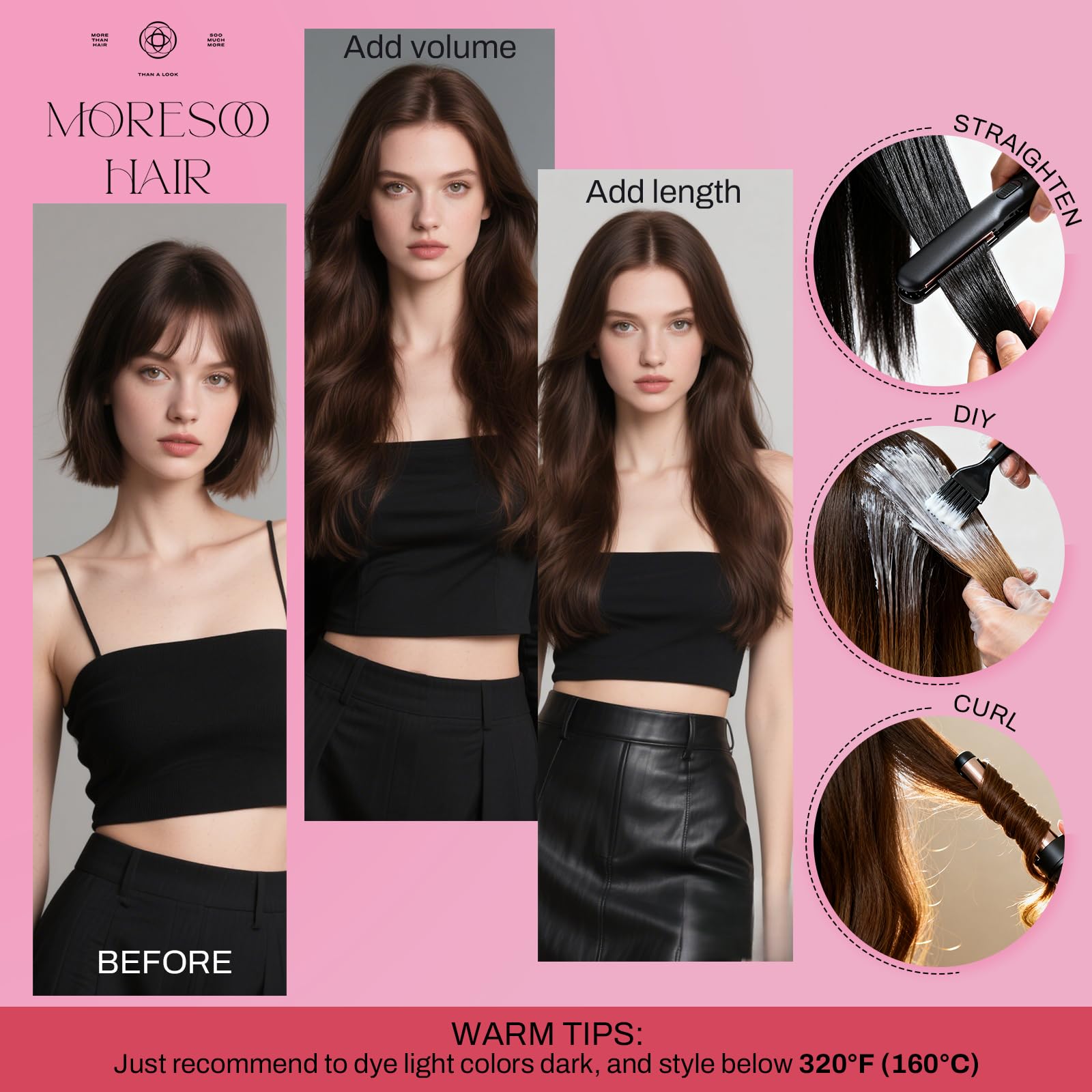 Sleek straight black tape in hair extensions showing 20 pieces set