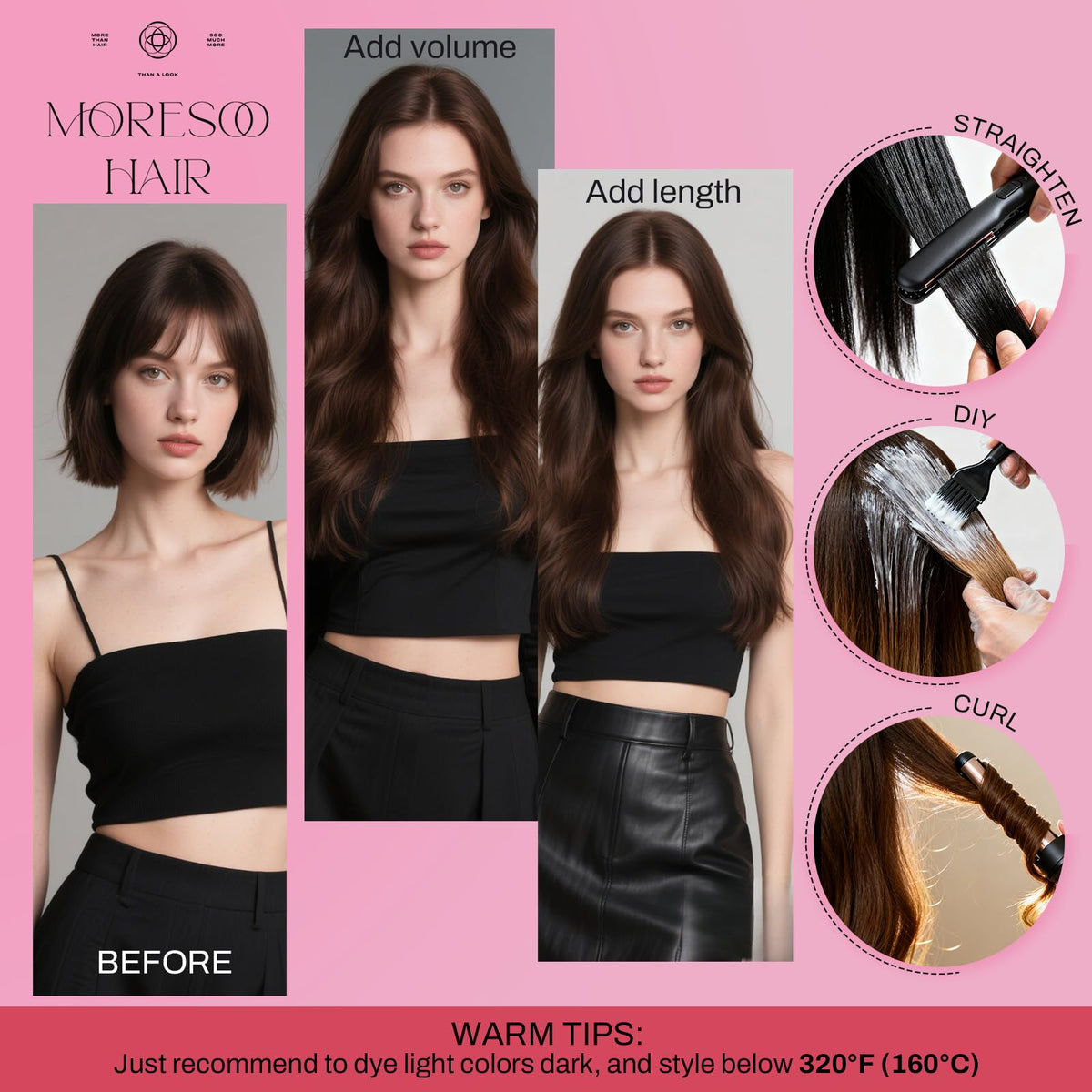 Sleek straight black tape in hair extensions showing 20 pieces set