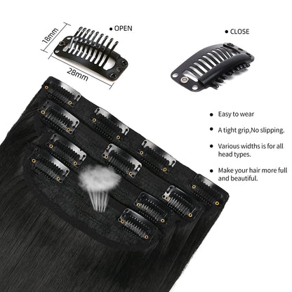 Close up of soft and thick 1B shade synthetic hair wefts
