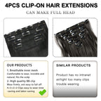 Sleek long black hair extensions for women and girls daily wear