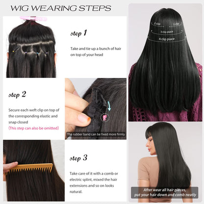 Tangle free silky soft straight hairpieces imported from USA