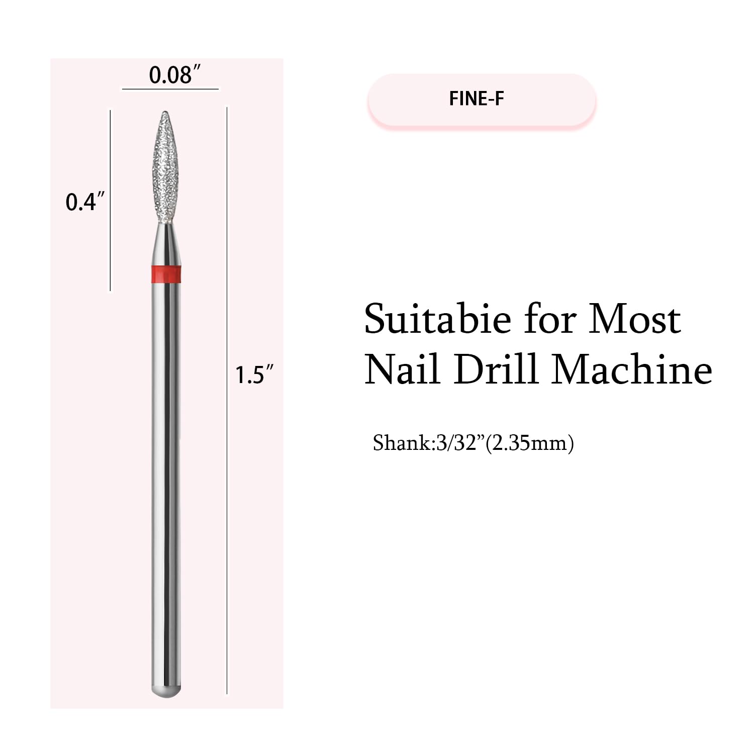 Professional diamond drill bits for cuticle cleaning in storage case