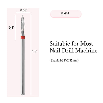 Professional diamond drill bits for cuticle cleaning in storage case