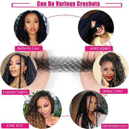 Pre separated synthetic hair strands showing high density volume