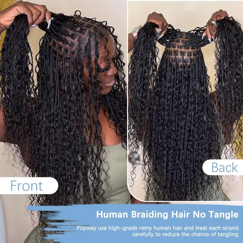 Premium no weft bulk braiding hair ideal for knotless bohemian box braids styling