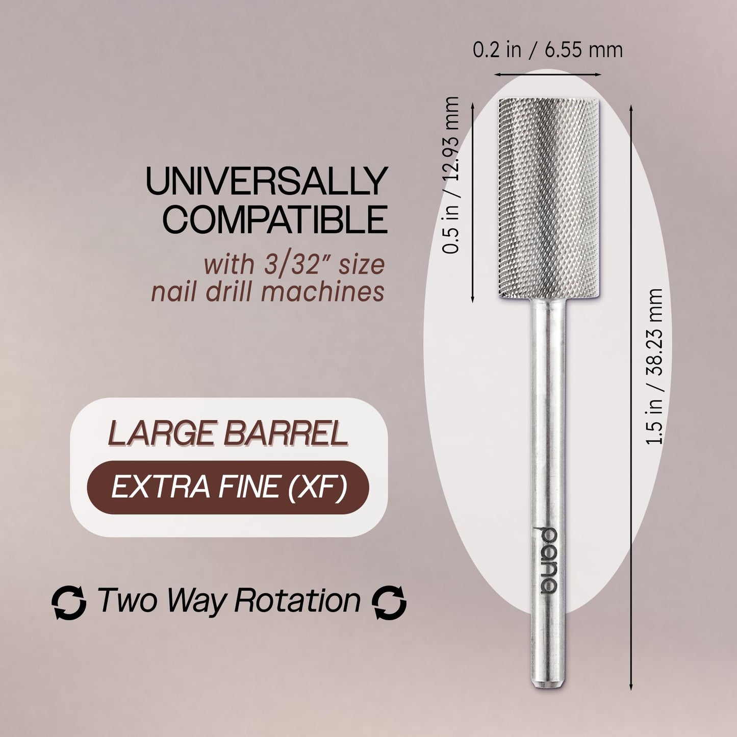 Pana nail drill bit flat top design for acrylic nail shaping