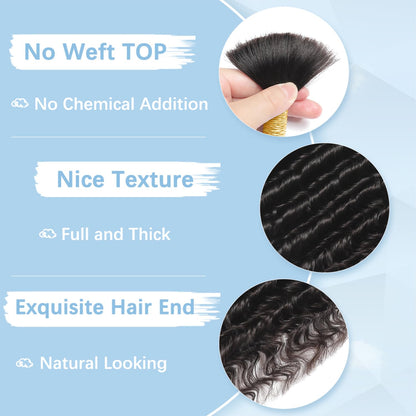 Popway authentic human hair extensions displayed to show length and volume comparison