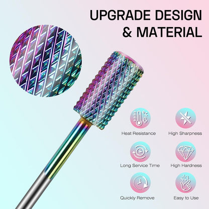 Close up of Depvko professional cuticle bits for Efile nail drill