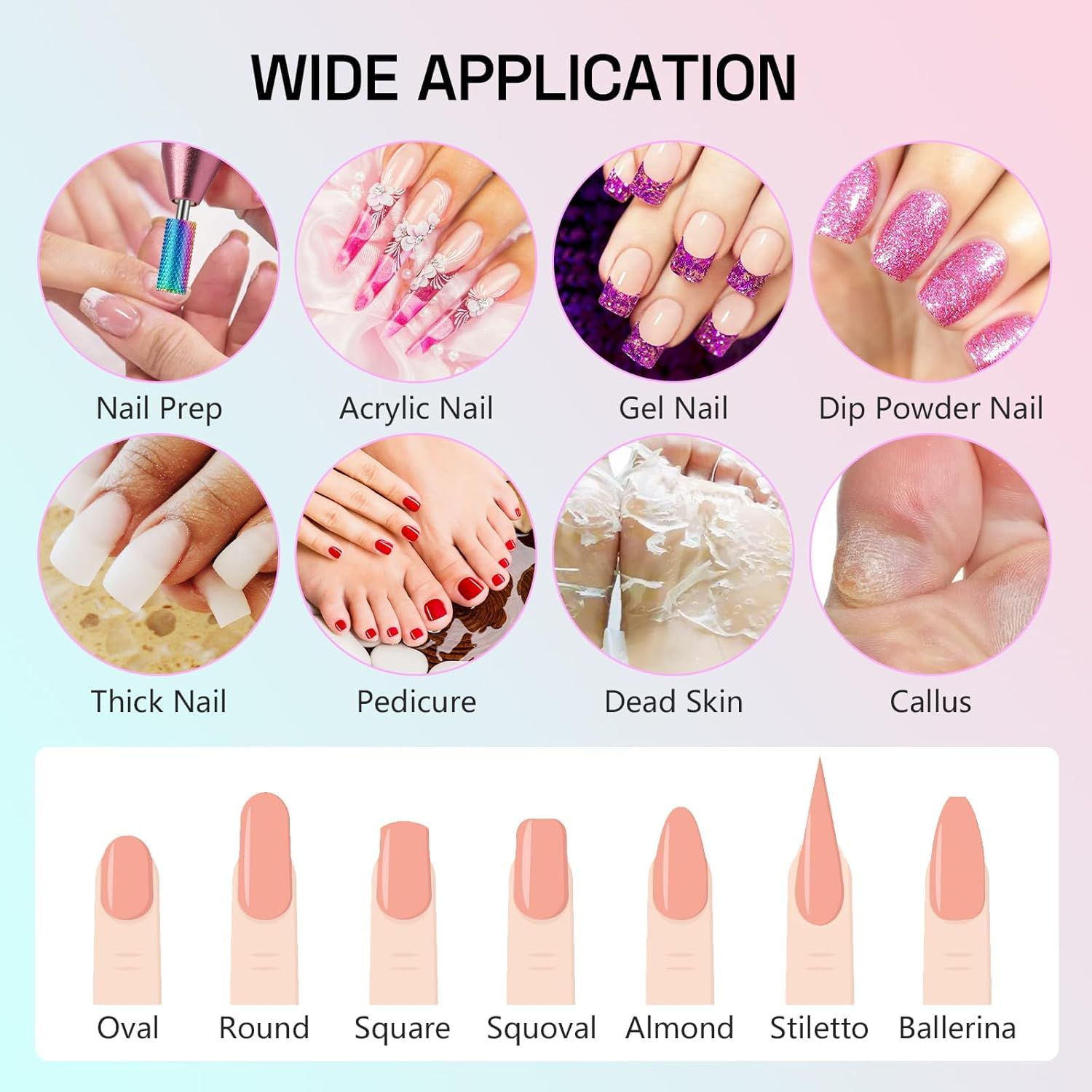 Professional nail technician using Depvko carbide bits with electric file