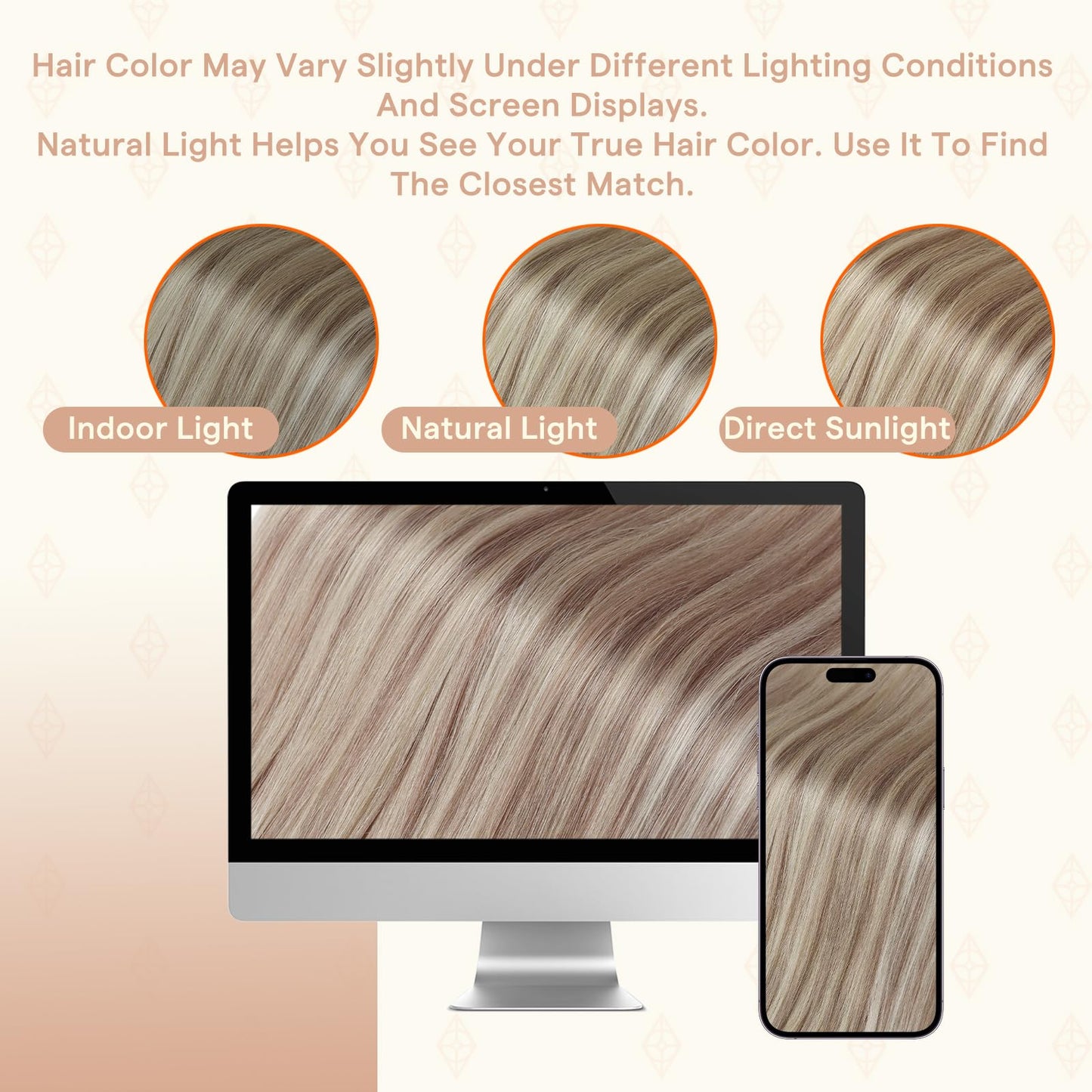Fshine hair extensions display showing natural cuticle alignment and healthy shine