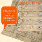 Sunny Hair invisible transparent line adjustable tabs close up.