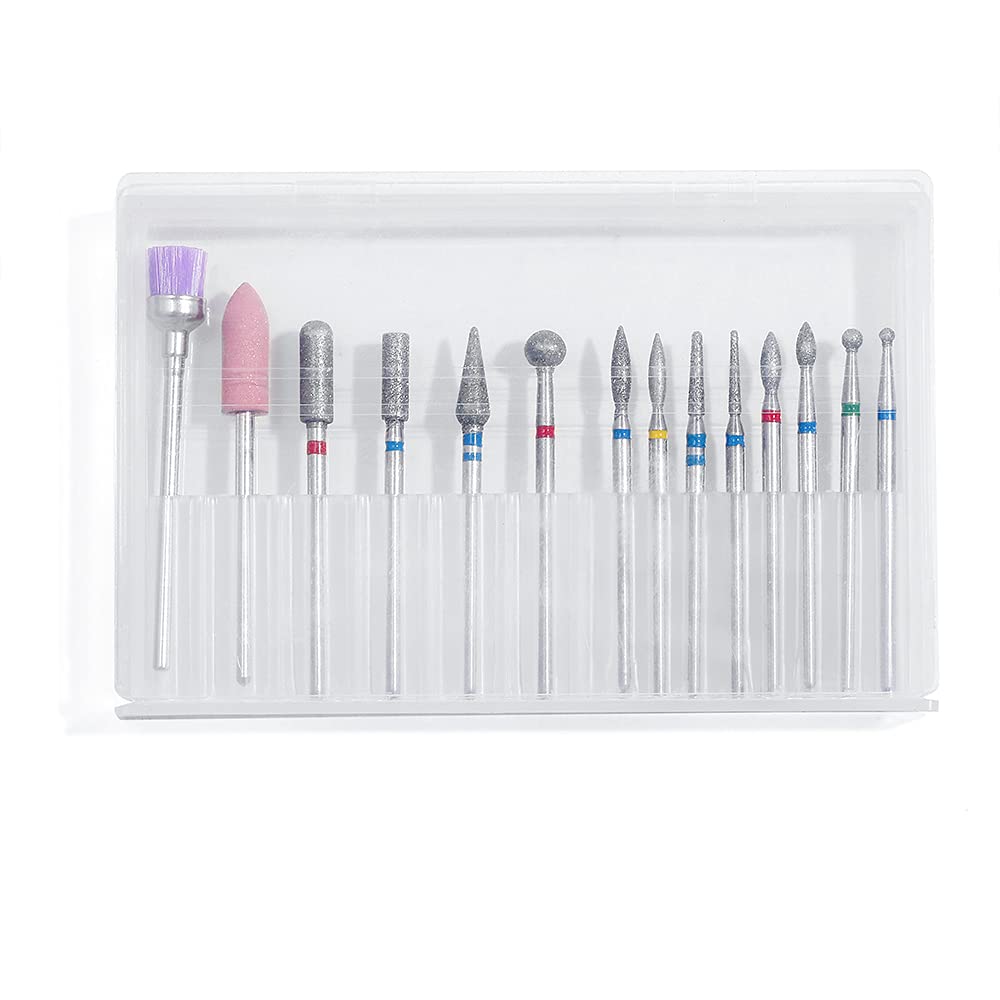 Eruika tungsten carbide and diamond drill bits for gel nail removal