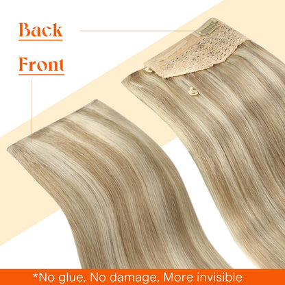 Sunny Hair golden blonde with medium blonde highlights shade premium weft.