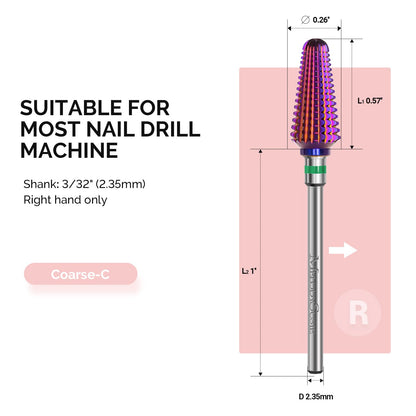 MelodySusie Series Bit X Coarse Tornado bit showing the universal steel shank structure