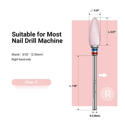 MelodySusie acrylic nail file drill bit for manicure and pedicure detailing