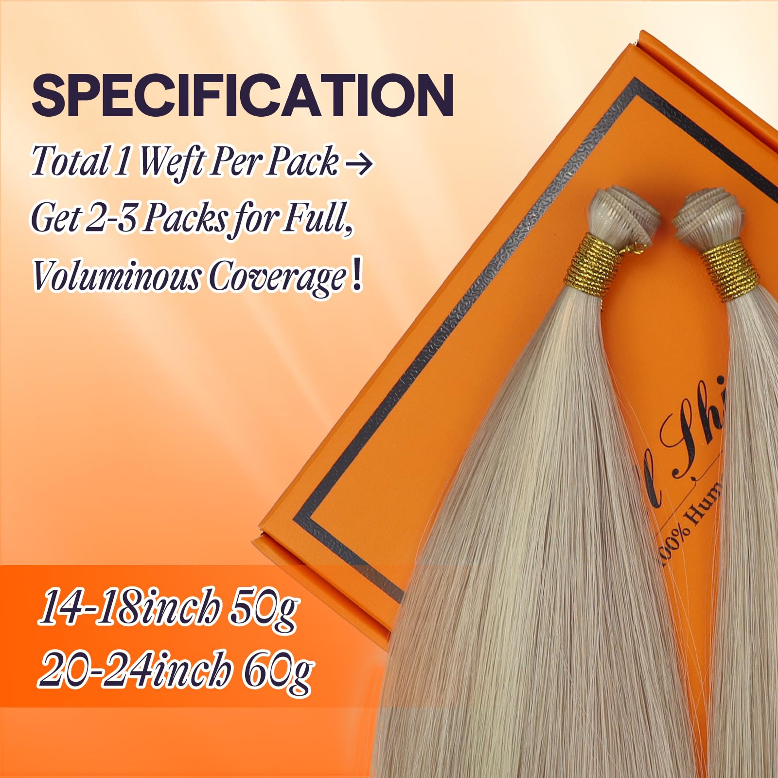 Full Shine straight human hair extensions laid out to show the full 22 inch length and thickness