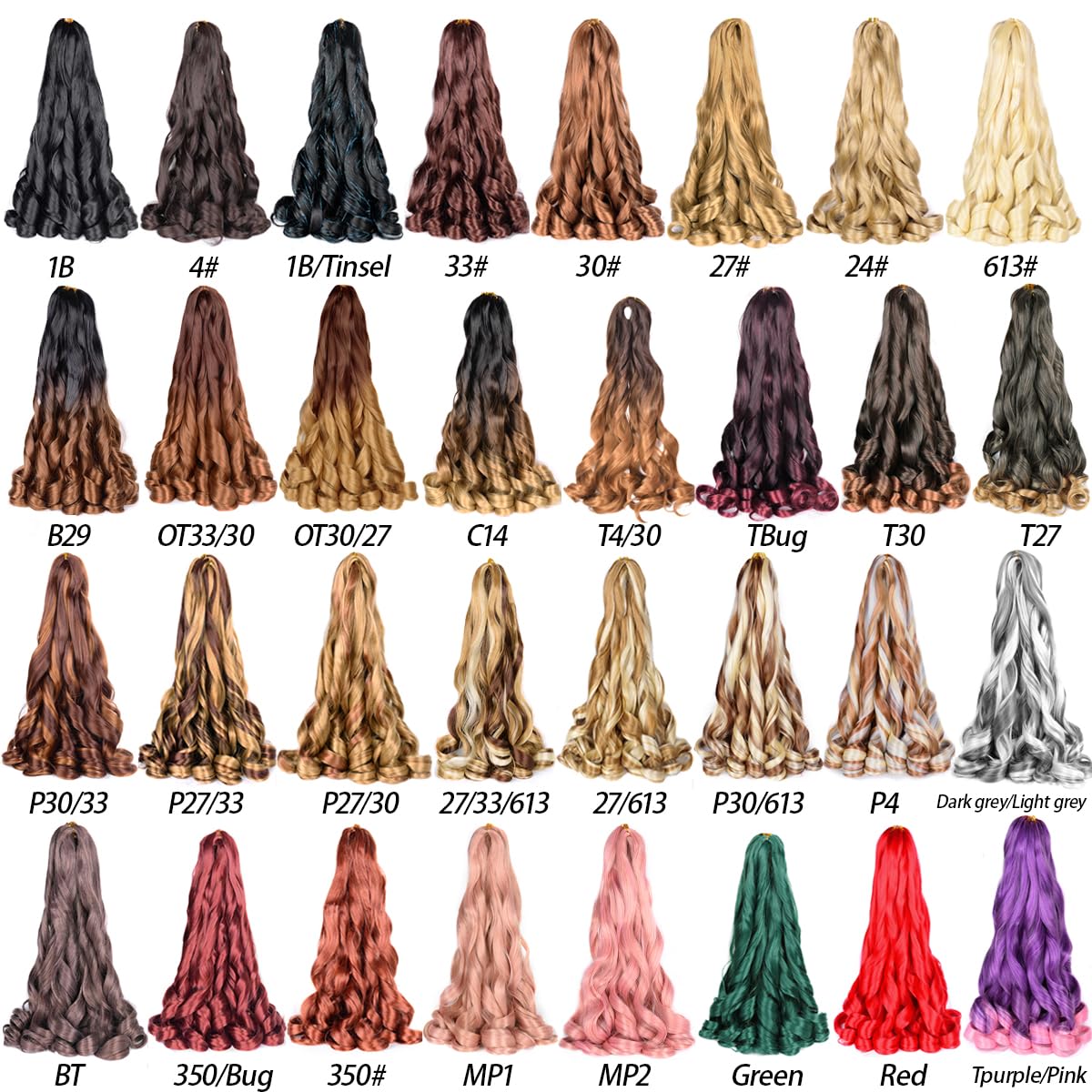 Side view of the voluminous premium black French curl crochet extensions pack.