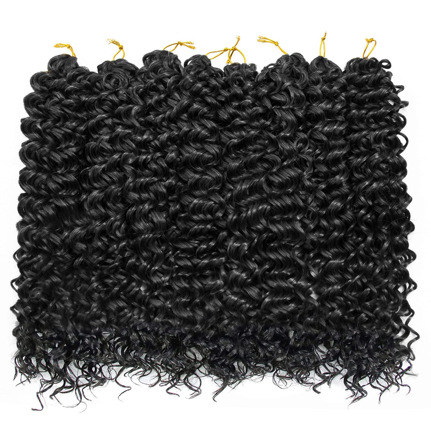 Close up of synthetic bohemian water wave braiding hair packaging for women.