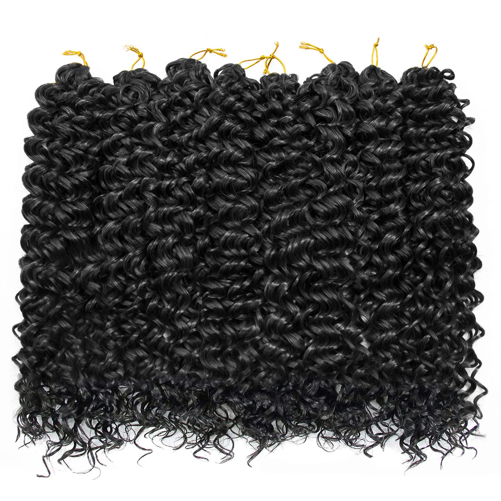 Close up of synthetic bohemian water wave braiding hair packaging for women.