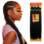 Sensationnel X-Pression synthetic Kanekalon hair bundle in Number 1B Off Black close up