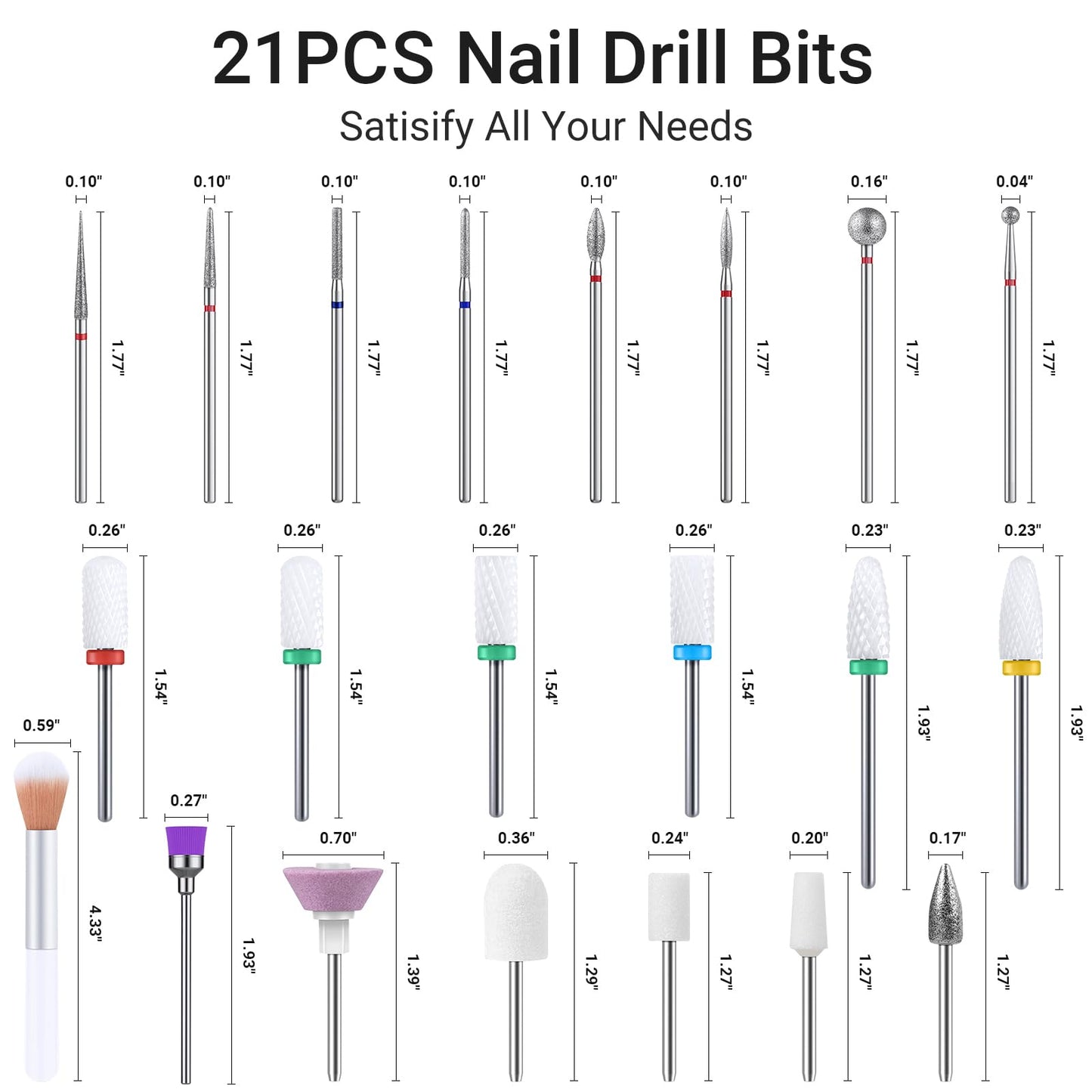 Compact organized box for MelodySusie nail drill bits