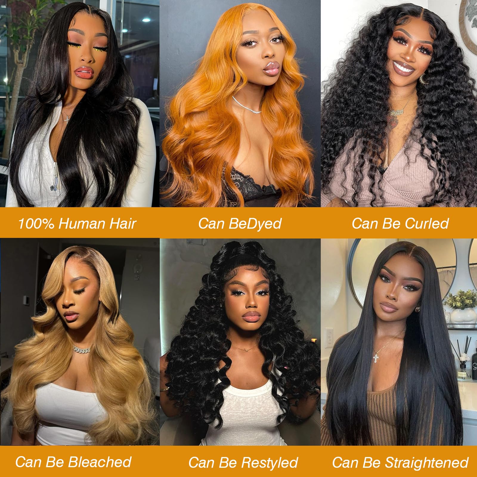 BELE human hair extensions showing the full length graduation of twenty-two to twenty-six inches
