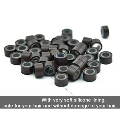 GOTDYA aluminum micro link rings separated by five distinct natural hair shades