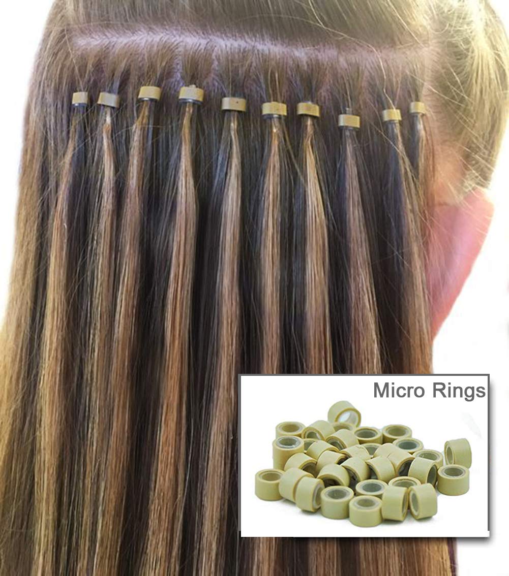 GOTDYA damage free hair extension rings pack imported from the USA close up view