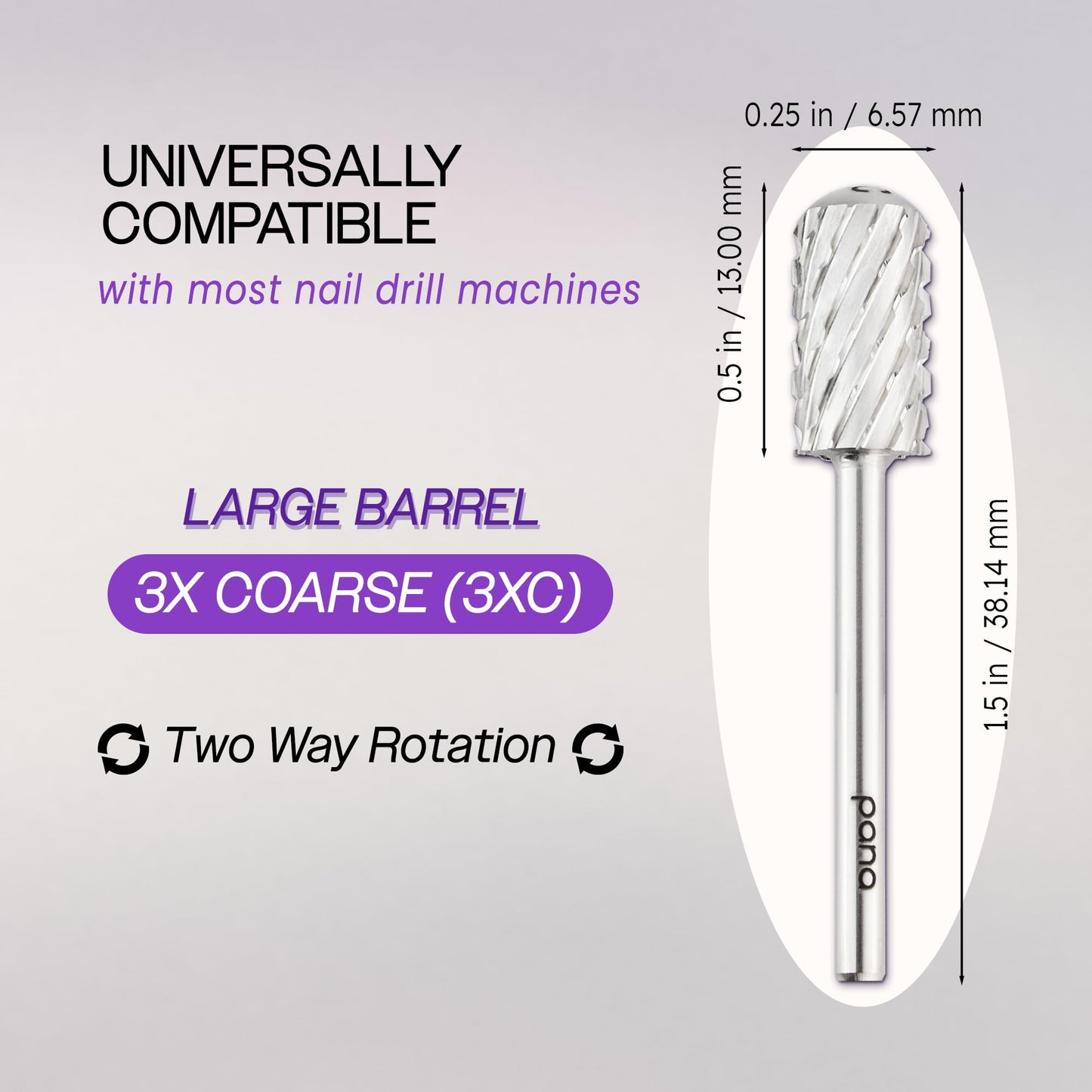 Pana safety bit with 3/32 inch shank for manicure tools
