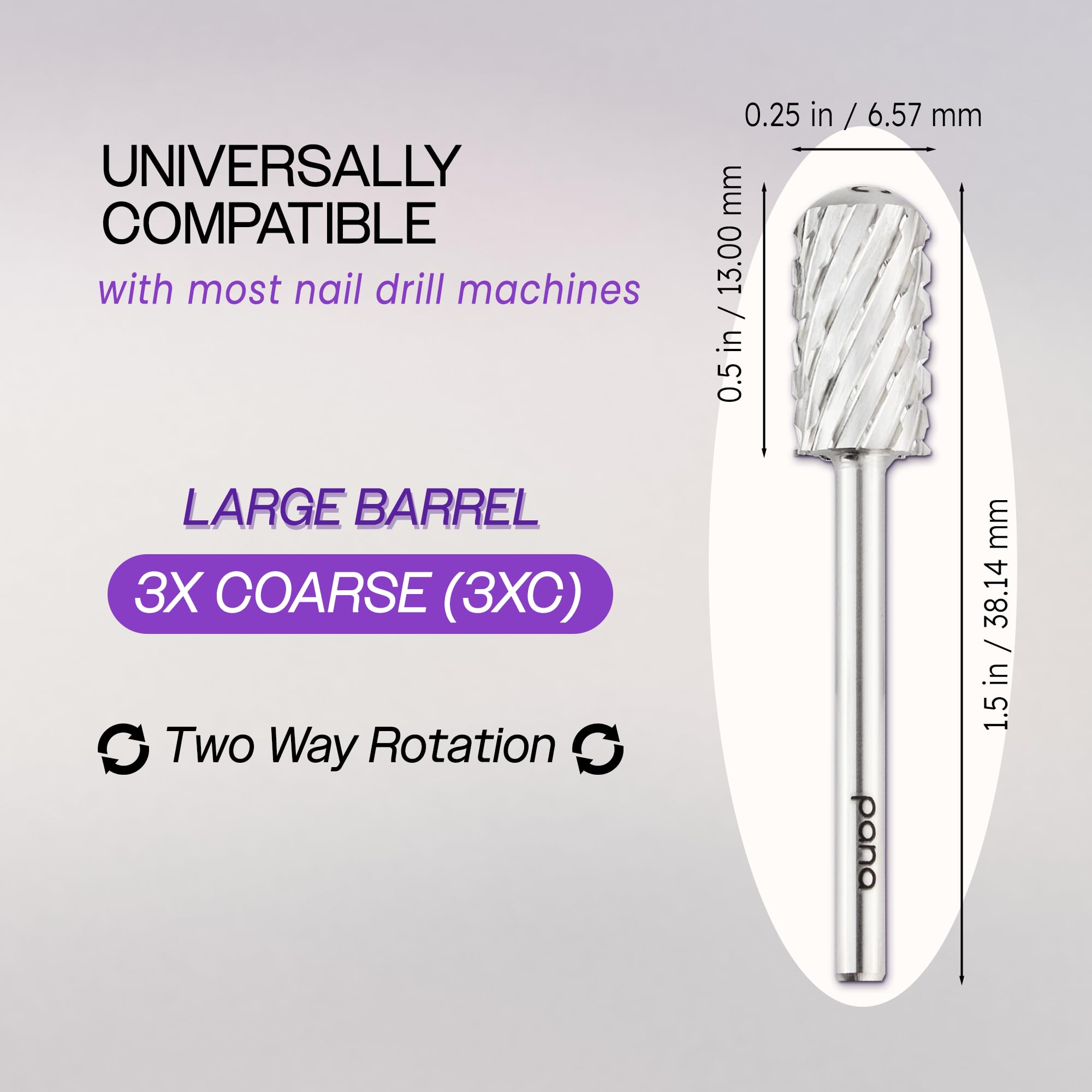 Pana safety bit with 3/32 inch shank for manicure tools