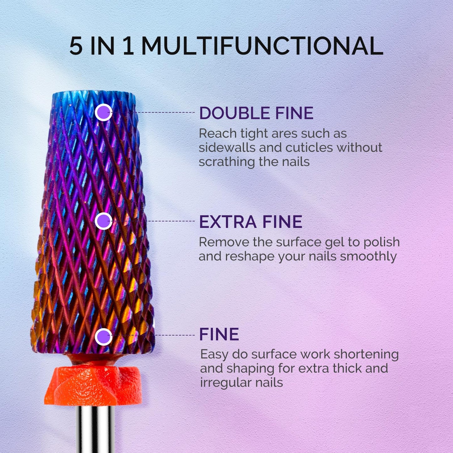 MelodySusie professional tornado nail drill bit detail