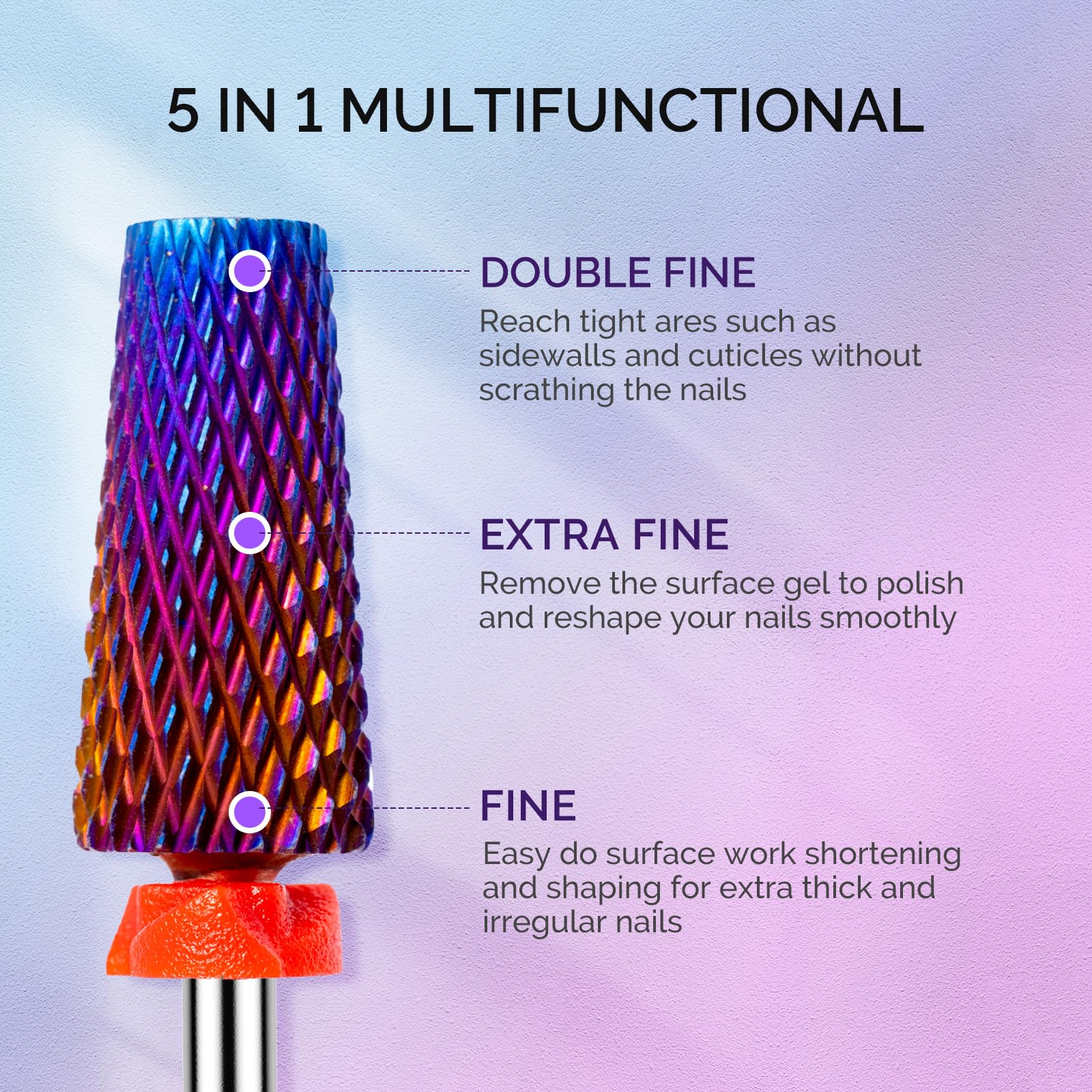 MelodySusie professional tornado nail drill bit detail