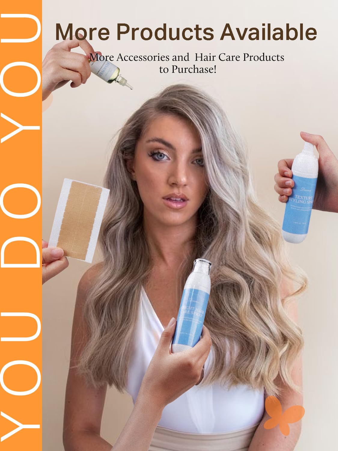 DOORES premium straight human hair extensions highlighted under natural light to showcase the authentic jet black color.