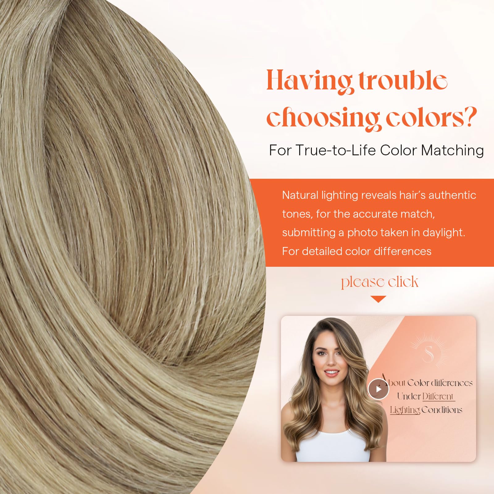 Sunny Hair 18 inch blonde extensions on a clean background